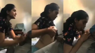 Desi College GF Blowjob and Fucking with Fat Guy